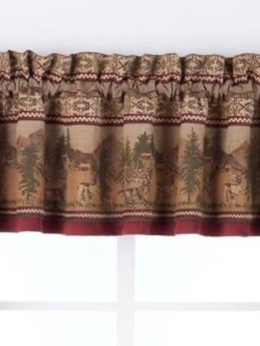 CROSCILL Estate OAKWOOD Window VALANCE Size: 88 x 17